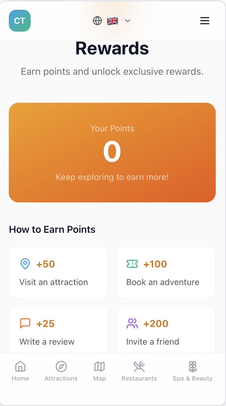 Rewards screen